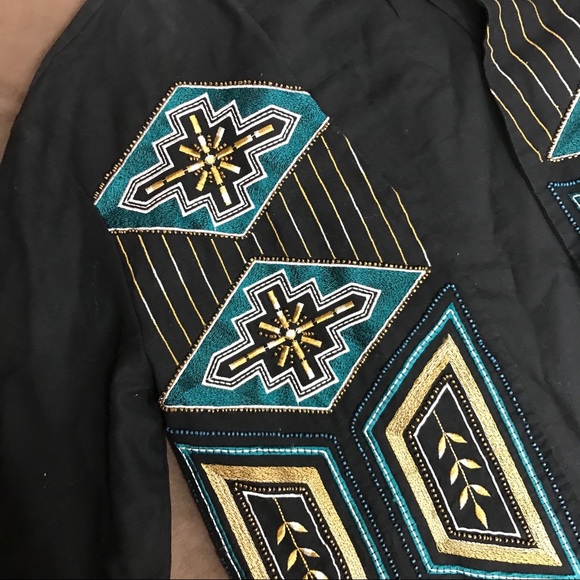 H&M Uniquely Embellished Tribal Embroidered Blazer - Picture 10 of 16